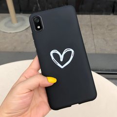 Чехол Style для Xiaomi Redmi 7A бампер силиконовый черный Heart