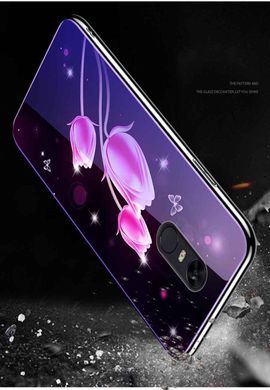 Чехол Glass-case для Xiaomi Redmi 5 Plus (5.99") бампер накладка Flowers