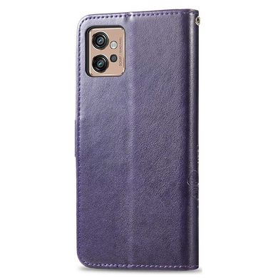 Чехол Clover для Motorola Moto G32 книжка кожа PU с визитницей фиолетовый