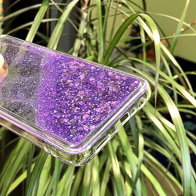 Чохол Glitter для OPPO A52 бампер рідкий блиск Фіолетовий