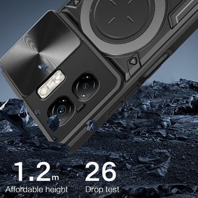Чехол Magnetic Shield для Infinix Smart 9 / X6532 бампер противоударный с подставкой кольцом Black
