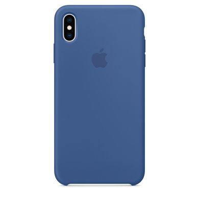 Чехол Silicone Сase для Iphone XS Max бампер накладка Delft Blue