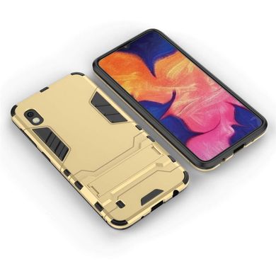 Чехол Iron для Samsung A10 2019 / A105F бронированный бампер Броня Gold