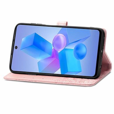 Чехол Vintage для Infinix Hot 40 / X6836 книжка кожа PU с визитницей розовый