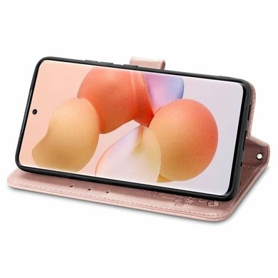 Чехол Clover для Xiaomi Redmi Note 12S книжка кожа PU с визитницей розовое золото