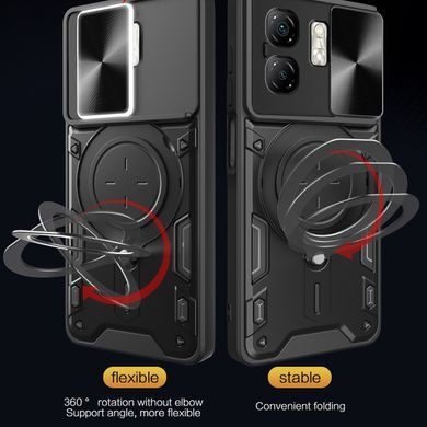 Чехол Magnetic Shield для Infinix Smart 9 / X6532 бампер противоударный с подставкой кольцом Black