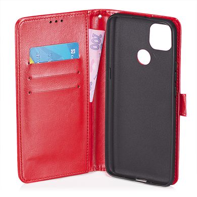 Чехол Idewei для Motorola Moto G9 Power книжка кожа PU с визитницей красный