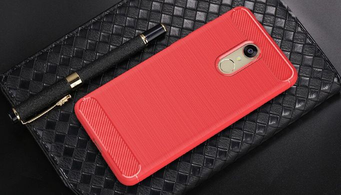 Чохол Carbon для Xiaomi Redmi 5 (5.7 ") бампер Red