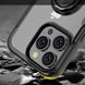 Чехол Crystal для Iphone 13 Pro Max бампер противоударный с подставкой Transparent Black
