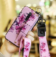 Чехол Lanyard для Xiaomi Redmi Note 8 Pro бампер Rose УЦЕНКА