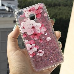 Чехол Glitter для Xiaomi Redmi 4x / 4х Pro Бампер Жидкий блеск Sakura