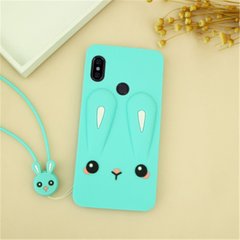 Чехол Funny-Bunny для Xiaomi Mi Max 3 бампер резиновый заяц Голубой
