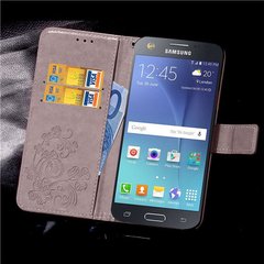 Чохол Clover для Samsung Galaxy J7 2015 J700 книжка жіночий Gray