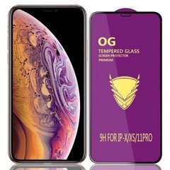 Защитное стекло OG 6D Full Glue для Iphone X полноэкранное черное