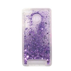 Чехол Glitter для Xiaomi Redmi 3s / 3 Pro Бампер Жидкий блеск фиолетовый