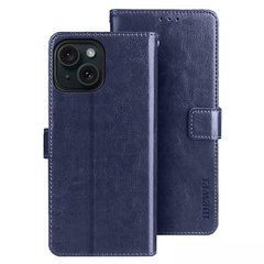 Чехол Idewei для Iphone 13 книжка кожа PU с визитницей синий