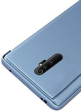 Чехол Mirror для Xiaomi Redmi Note 8 Pro книжка зеркальная Clear View Blue