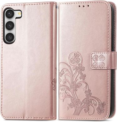 Чехол Clover для Samsung Galaxy A24 / A245 книжка кожа PU с визитницей розовое золото