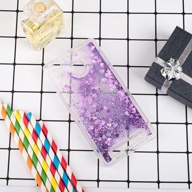 Чехол Glitter для Xiaomi Redmi 3s / 3 Pro Бампер Жидкий блеск фиолетовый