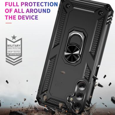 Чехол Shield для Samsung Galaxy A24 / A245 бампер противоударный с подставкой Black