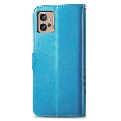 Чехол Clover для Motorola Moto G32 книжка кожа PU с визитницей голубой