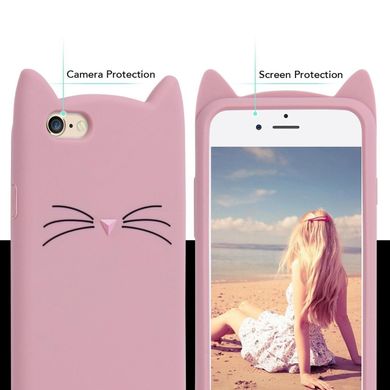 Чехол 3D Toy для IPhone 7 / 8 Бампер резиновый Cat Pink
