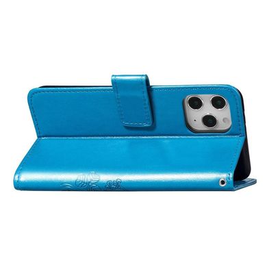 Чехол Clover для Iphone 11 Pro Max книжка с узором кожа PU голубой