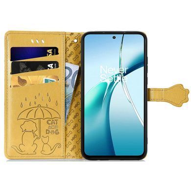Чехол Embossed Cat and Dog для Xiaomi Poco C85 4G EU 173 mm книжка кожа PU с визитницей желтый