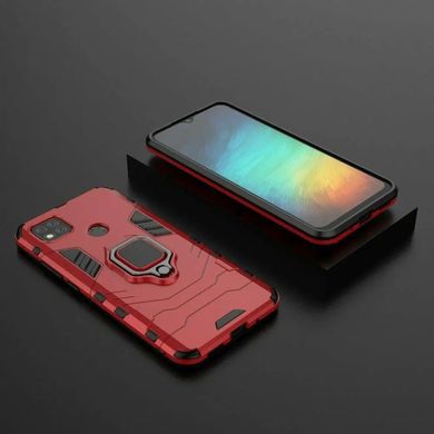 Чехол Iron Ring для Xiaomi Redmi 10A бронированный бампер с подставкой Red