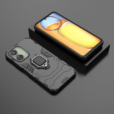 Чехол Iron Ring для Xiaomi Redmi 13C противоударный бампер с подставкой Black