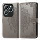 Чехол Vintage для Infinix Hot 40 / X6836 книжка кожа PU с визитницей серый