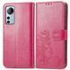 Чехол Clover для Xiaomi Redmi Note 12S книжка кожа PU с визитницей малиновый