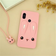 Чехол Funny-Bunny для Xiaomi Mi Max 3 бампер резиновый заяц Розовый