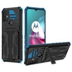 Чехол Ruilean для Motorola Moto G20 бампер противоударный с подставкой Black-Blue