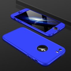 Чехол GKK 360 для Iphone 5 / 5s / SE Бампер оригинальный Blue с вырезом