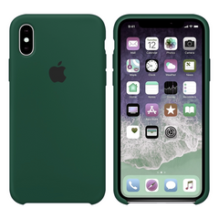 Чехол Silicone Сase для Iphone X бампер накладка Forest Green