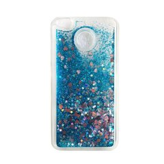 Чехол Glitter для Xiaomi Redmi 4x / 4х Pro Бампер Жидкий блеск синий