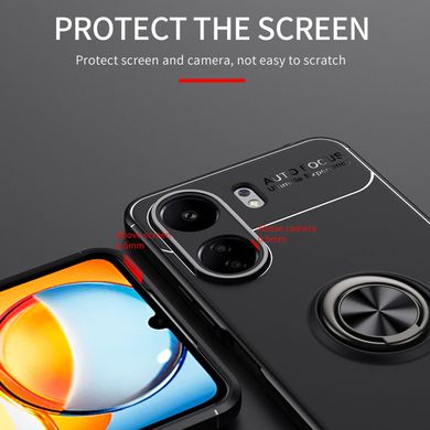 Чохол TPU Ring для Xiaomi Redmi 13C бампер протиударний з підставкою кільцем Black