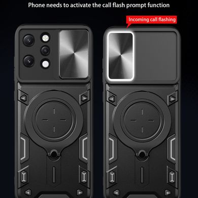 Чехол Magnetic Shield для Xiaomi Redmi 12 бампер противоударный с подставкой Black
