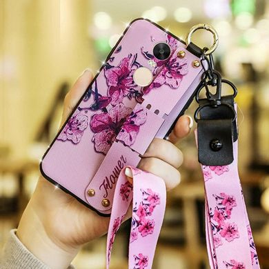 Чехол Lanyard для Xiaomi Redmi 5 Plus бампер с ремешком Rose