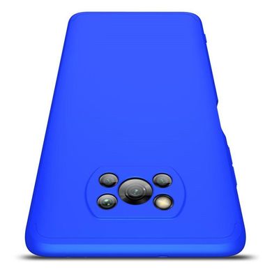 Чехол GKK 360 для Xiaomi Poco X3 / X3 Pro бампер противоударный Blue