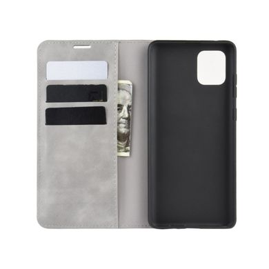 Чехол Taba Retro-Skin для Samsung Galaxy Note 10 Lite / N770 книжка кожа PU с визитницей серый