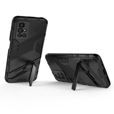 Чехол Bibercas Iron для Xiaomi Redmi 10 бампер противоударный с подставкой Black