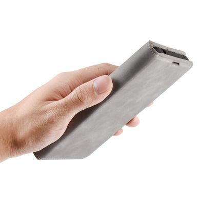 Чохол Taba Retro-Skin для Motorola Moto G9 Power книжка шкіра PU з візитницею сірий