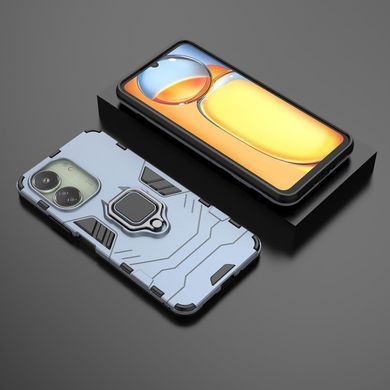 Чехол Iron Ring для Xiaomi Redmi 13C противоударный бампер с подставкой Navy-Blue