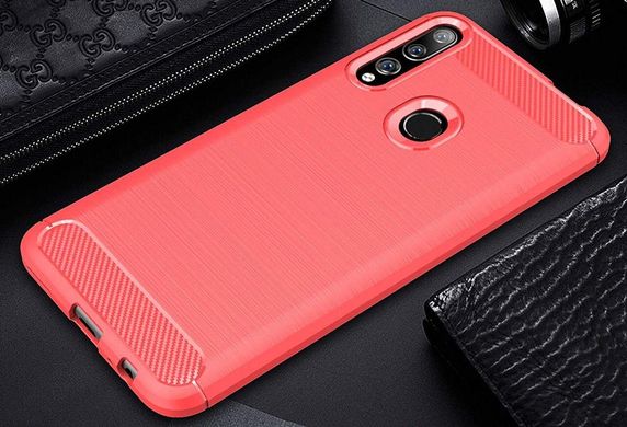 Чехол Carbon для Huawei P Smart Z противоударный бампер красный