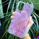Чехол Glitter для OPPO A52 бампер жидкий блеск Сердце Розовый