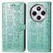 Чехол Embossed Cat and Dog для Xiaomi Poco C75 книжка кожа PU с визитницей мятный