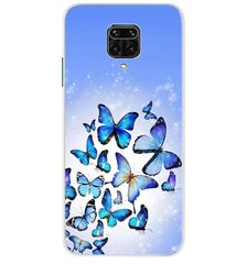 Чехол Print для Xiaomi Redmi Note 9s силиконовый бампер Butterflies Blue