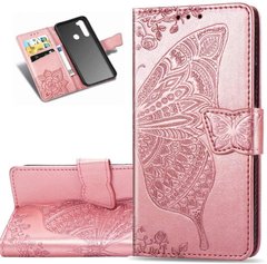 Чехол Butterfly для Xiaomi Redmi Note 8 книжка кожа PU розовый